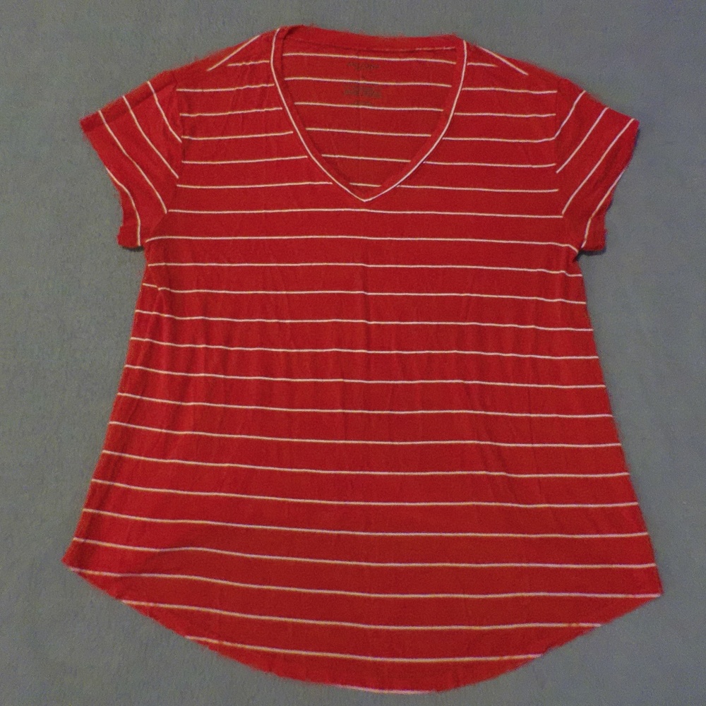 Red and White Stripe T-Shirt
